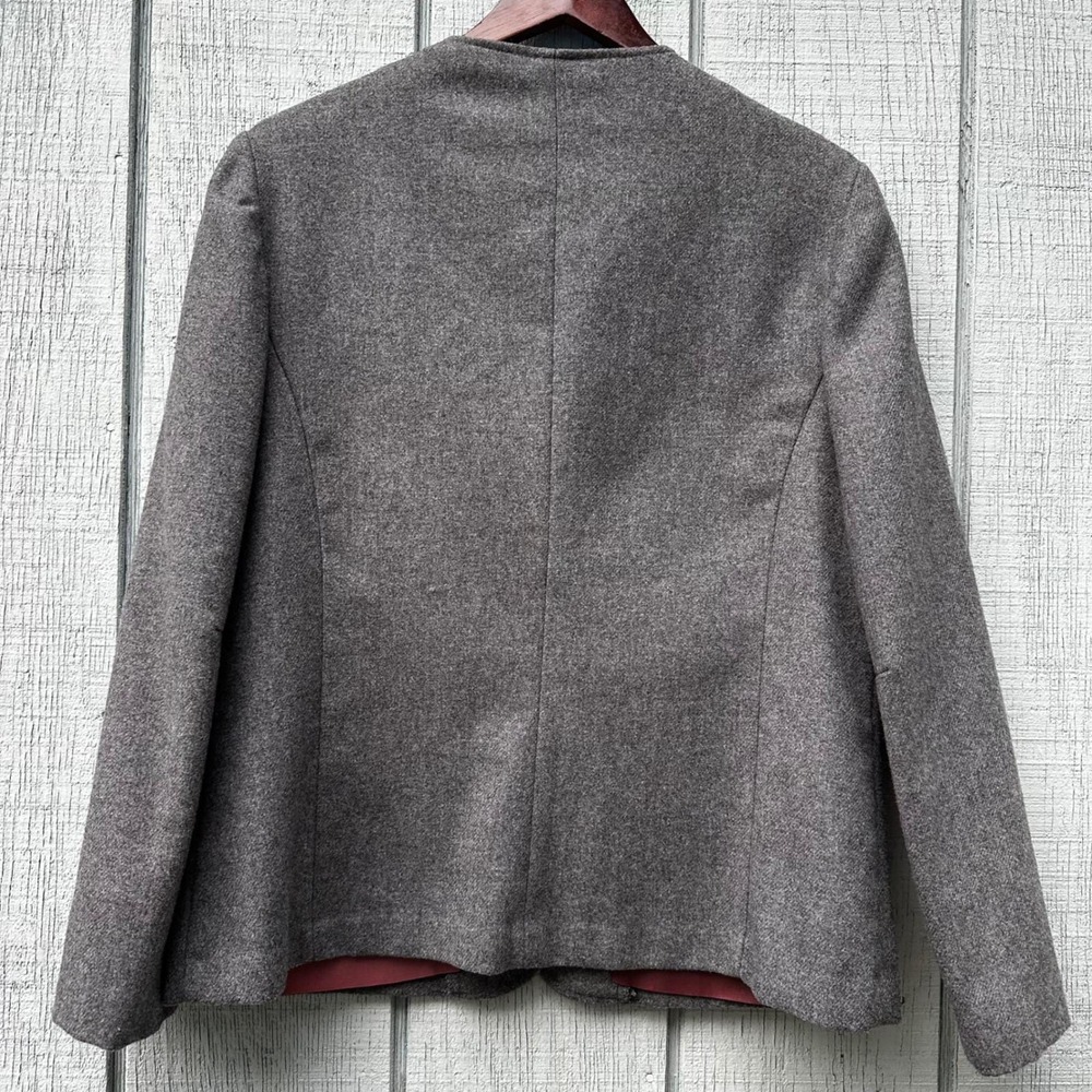 VTG RRRRuss Russ Togs INC Gray Button Front Career Wool Blazer Jacket Union - Picture 3 of 10